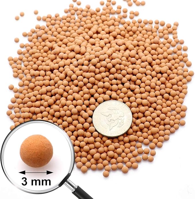 TOYPOPOR Clay Pebbles Gardening Ceramsite Orchid Hydroponic Grow Media Clay Rocks Drainage Water Purification Ceramsite Decor Cultivation Soil Stone Horticultural Grade for Hydroponics Aquaponics 6lb