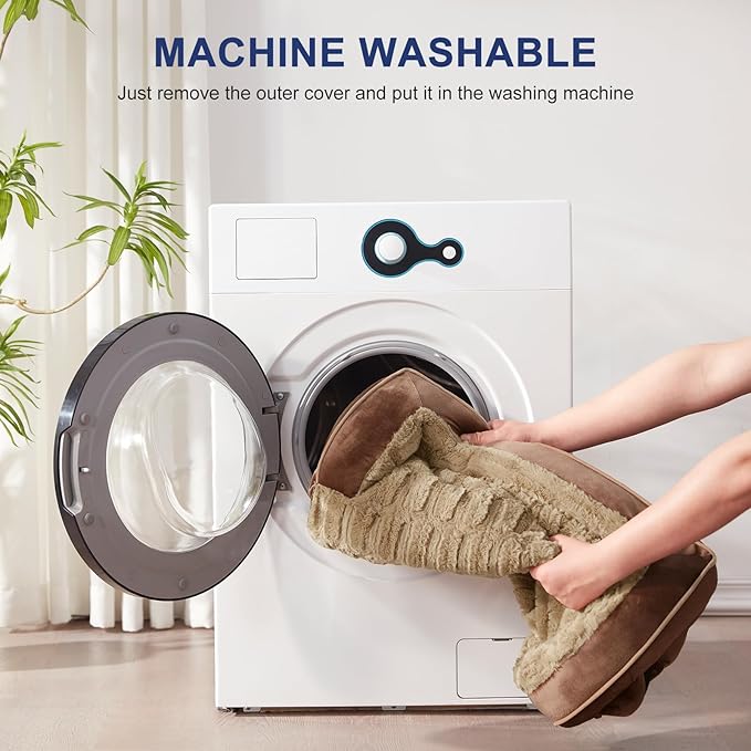 FURTIME Orthopedic Bed for Large Dogs, XL Washable Dog Beds Large Sized Dog, Comfy Supportive Foam Pet Couch Bed with Removable Washable Cover, Waterproof Extra Large Sofa Bed Foam and Nonskid Bottom