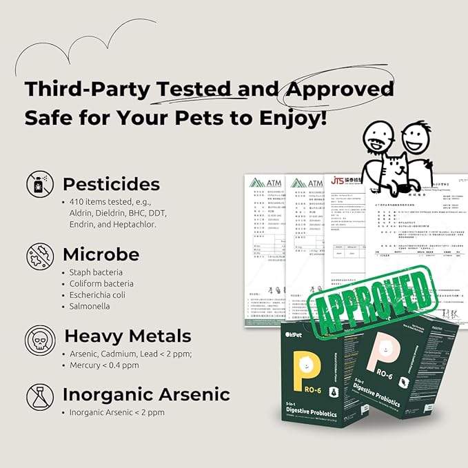 Oh!Pet® 5-in-1 Digestive Probiotics – 7B CFU Powder for Dogs & Cats with Prebiotics & Enzymes (Chicken, 30 Packets)