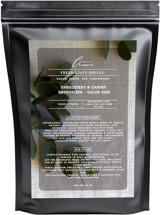 Fresh Linen Breeze Carpet Freshener Powder Refill 36 oz | Powerful Odor Eliminator for Home | Upholstery Deodorizer | Carpet Deodorizer | Pet Urine | Cat Litter Box