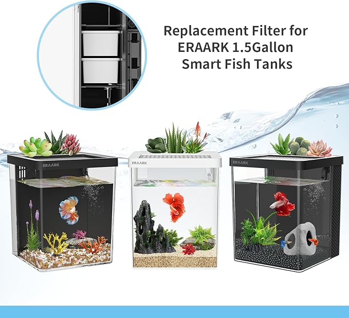 Filter Media Replacement Physical Filter cartridges Smart Fish Tank 4-Pack (4pack Physical Filter)