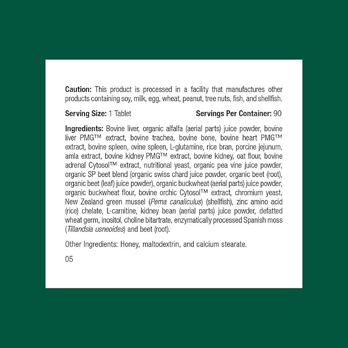 Standard Process Inc. Feline Whole Body Support - Nutritional Cat Supplement for Multisystem Support - Feline Daily Maintenance Supplement - 90 Tablets