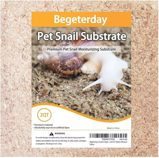2 Quarts Organic Fiber Substrate for Pet Snail, Ideal Snail Terrarium Accessories for Retains Moisture