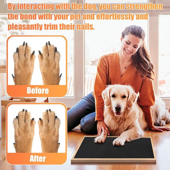 120 Grit Pet Nail Self Adhesive Replacement Emery Paper - Suitable for Small and Dogs with Long Quicks - Scratch Alternatives to Cat and Dog Nail Clippers (10in*13ft, Black, 120 Grit)