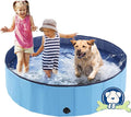 Foldable Dog Bath Swimming Pool Plastic Kiddie Pool Professional Tub Collapsible Grooming Bathtub for Pets Kids Baby and Toddler, 48 x 12 Inches Blue
