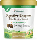 NaturVet – Digestive Enzymes - Plus Probiotics & Prebiotics – Helps Support Diet Change & A Healthy Digestive Tract – for Dogs (Soft Chews, 70 Count)