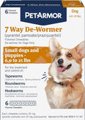 PetArmor 7 Way De-Wormer for Dogs, Oral Treatment for Tapeworm, Roundworm & Hookworm in Small Dogs & Puppies (6-25 lbs), Worm Remover (Praziquantel & Pyrantel Pamoate), 6 Flavored Chewables