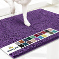 Muddy Mat® Original Dog Door Mat for Muddy Paws, Super Absorbent Microfiber, Non-Slip Washable Pet Rug, Quick Dry Chenille Entryway Carpet, Machine Washable Indoor Outdoor mat, Purple 18"x28"