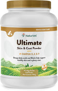 NaturVet Ultimate Skin & Coat Powder Pet Supplement for Dogs & Cats – Includes Omegas 3, 6, 9, Biotin, Vitamins – For Healthy Dog Coats, Cat Skin – Tasty Food Topper for Pets – 4 lbs.