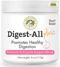 Wholistic Pet Organics Probiotics for Dogs with Digestive Enzymes & Prebiotic Fiber - 4 Oz - Daily Cat & Dog Probiotics for Digestive Health, Anti Diarrhea & Gut Support - Natural Powder Supplement