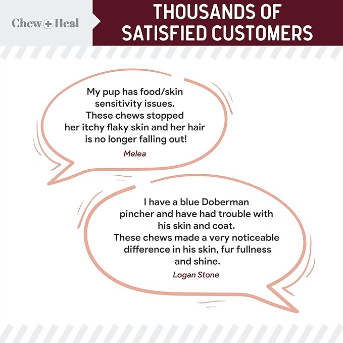 Dog Skin and Coat Supplement -360 Soft Chew Omega Treats for Skin Allergies -Salmon Oil Blend of Essential Fatty Acids, Omega 3, 6, Vitamins, Minerals -Made in USA (2 Packs of 180, Lamb Flavor)