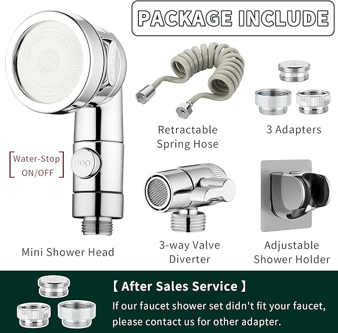 ZCONIEY Sink Faucet Sprayer Attachment Hair Pet Rinser Showerhead with Stop Water-saving Function
