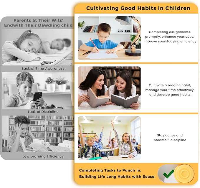 Chore Chart for Kids Visual Schedule for Kids to Do List Checklist Chore Board ADHD Tools Magnetic Chore Chart with Sliders and Magnetic Marker for Fridge 2PCS White Chore Chart for Kids Multiple Kids