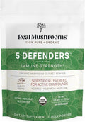 Real Mushrooms 5 Defenders Mushroom Complex - Functional Mushrooms Extract from Chaga, Shiitake, Maitake, Reishi, Turkey Tail Mushroom Blend for Wellness Support with Beta Glucans - 45 Servings
