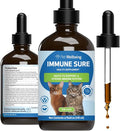 Pet Wellbeing Immune Sure for Cats - Supports Normal Immune Defenses, Gut Flora Balance, Andrographis, Echinacea, Vitamin C, Zinc - Veterinarian-Formulated Herbal Supplement 4 oz (118 ml)