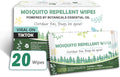 Natural Mosquito Repellent Wipes, DEET Free Insect & Bug Repellent Wipes, Easy to Use, Long Lasting, Travel Sized
