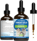 Pet Wellbeing Throat Gold for Cats - Supports Throat Comfort, Upper Respiratory Health, Occasional Throat Hoarseness, Slippery Elm, Mullein - Veterinarian-Formulated Herbal Supplement 4 oz (118 ml)