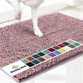 Muddy Mat® Original Dog Door Mat for Muddy Paws, Super Absorbent Microfiber, Non-Slip Washable Pet Rug, Quick Dry Chenille Entryway Carpet, Machine Washable Indoor Outdoor mat, Pink 24"x35"