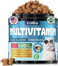 Cat Multivitamin, Crunchy & Creamy Cheese Chew– Supports Energy and Skin & Coat – with Taurine, B-Complex, Zinc Methionine & Selenium Yeast – Daily Health Supplement for Cats of All Ages (500 Chew)