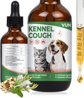 Kennel Cough Treatment Drop for Dogs &Cats,Help Wet and Dry Cough Relief,Seasonal Throat Discomfort, Natural Herbal Cough Liquid with Licorice,Ginger for All Breeds & Sizes,2 fl oz Bacon Flavor