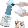 Electric Dog Shampoo Dispenser,IPX7 Cat Shampoo Sprayer,Pet Bath Supplies Automatic Foaming Shampoo Dispenser for Dog Deep Cleaing,Kitchen Sink，Bathroom Blue