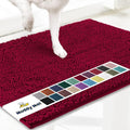 Muddy Mat® Original Dog Door Mat for Muddy Paws, Super Absorbent Microfiber, Non-Slip Washable Pet Rug, Quick Dry Chenille Entryway Carpet, Machine Washable Indoor Outdoor mat, Maroon 19"x30"