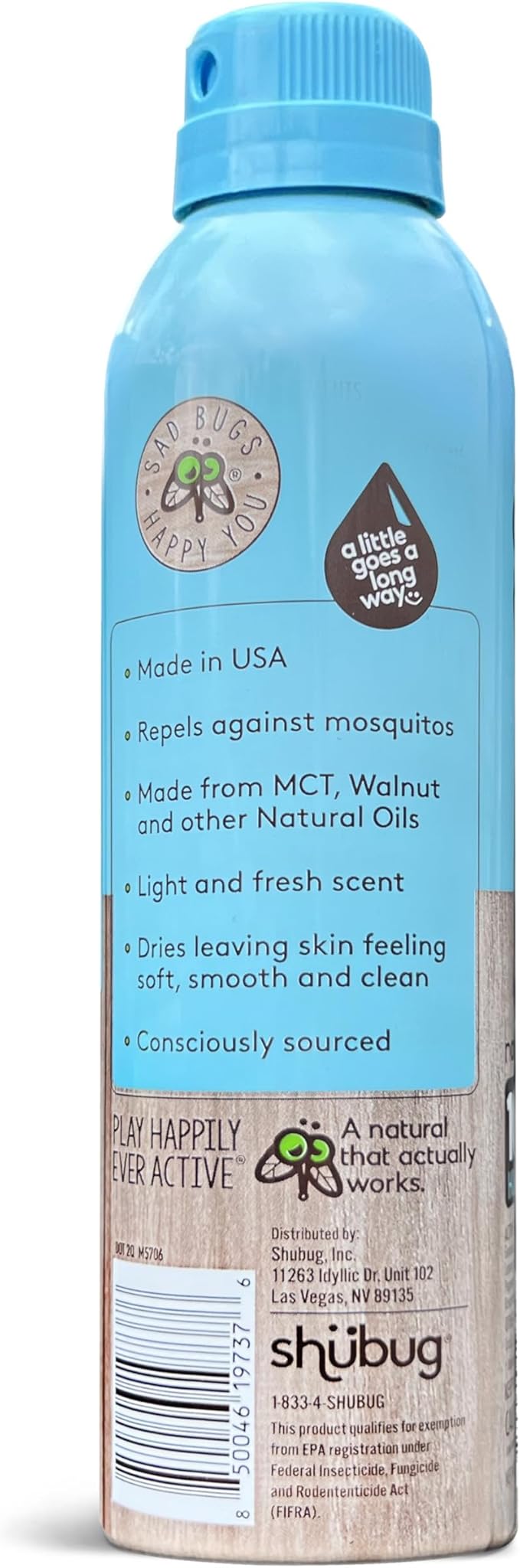 [2 Count] - Mosquito Repellent Spray - Plant Based Active Insect Protection, DEET-Free, Long-Lasting 10-12 Hour Protection - 6oz