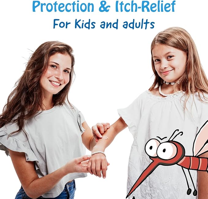 Moskinto The Original Mosquito Itch Relief Patches for Kids & Adults, Bug Bite Patches Soothe Swelling & Itching, Anti Itch Bug Bite Relief, Suction Tool Alternative, Travel Pack, 24 Count, Pack of 2
