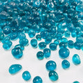 0.88LB Blue Green Fish Tank Gravel Aquarium Glass Stones Sea Glass Pebbles Aquarium Gravel Rocks Fish Tank Rocks, Beads Pebbles Rock Sand Glass Gems Stones for Vase Filler Turtle Fish Tank Decoration