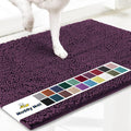 Muddy Mat® Original Dog Door Mat for Muddy Paws, Super Absorbent Microfiber, Non-Slip Washable Pet Rug, Quick Dry Chenille Entryway Carpet, Machine Washable Indoor Outdoor mat, Dark Purple 48"x72"