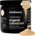 MINDHONEY Organic Colostrum | Premium Cacao Flavored Superfood Powder | Gut Health & Immunity, Skin & Hair, Anti-Aging, Performance & Recovery | Grass-Fed, Pasture-Raised | 30 Servings