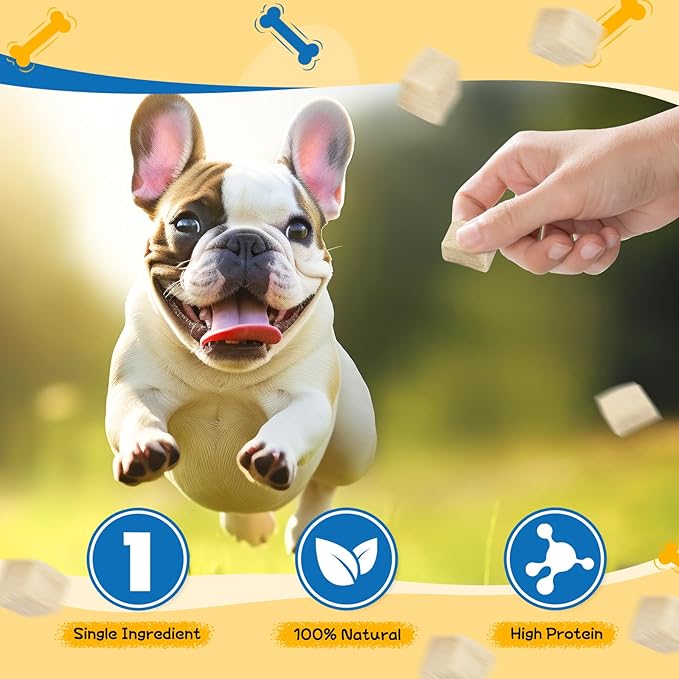 gazeupon Freeze Dried Chicken Treats for Dogs & Cats, Single Ingredient Natural and Healthy Training Treats & Food Topper, High Protein Dog Snacks,10.58 oz