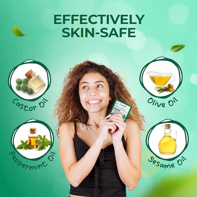 LA Fresh DEET Free Natural Mosquito Repellent Wipes - Long Lasting Bug Repellant - Pack of 50