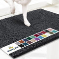 Muddy Mat® Original Dog Door Mat for Muddy Paws, Super Absorbent Microfiber, Non-Slip Washable Pet Rug, Quick Dry Chenille Entryway Carpet, Machine Washable Indoor Outdoor mat, Charcoal 19"x30"