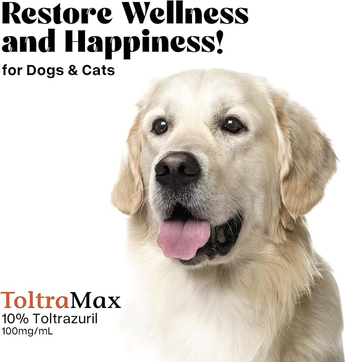 Toltrazuril 10.0% for Horses, Dogs, Cats, 60mL/4 Ounce, for Non-Food Chain Animals, Alfalfa