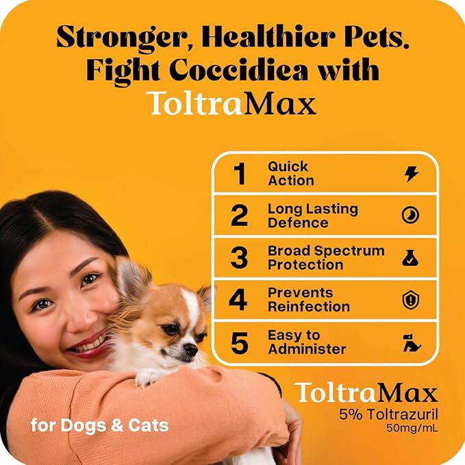 Vetr's Toltramax Toltrazuril Powder for Horses, Dogs, Cats, 100g (5.0%, Chicken)