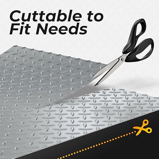 Geemax 7.8 x 18 FT Garage Floor Mats for Under Car, 2.8mm Thickened Rubber Garage Flooring Roll, M Size 140.4 SQFT Garage Car Mat for Mid-Size SUVs, Sports Car