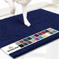 Muddy Mat® Original Dog Door Mat for Muddy Paws, Super Absorbent Microfiber, Non-Slip Washable Pet Rug, Quick Dry Chenille Entryway Carpet, Machine Washable Indoor Outdoor mat, Navy Blue 36"x120"