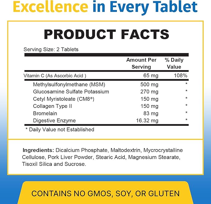 Hip & Joint Supplement for Dogs & Cats with Cetyl Myristoleate, Glucosamine, Collagen, MSM - Advanced Joint Support for Mobility, Senior Pets, Small & Large Breeds - 60 Chews (Pork Liver)