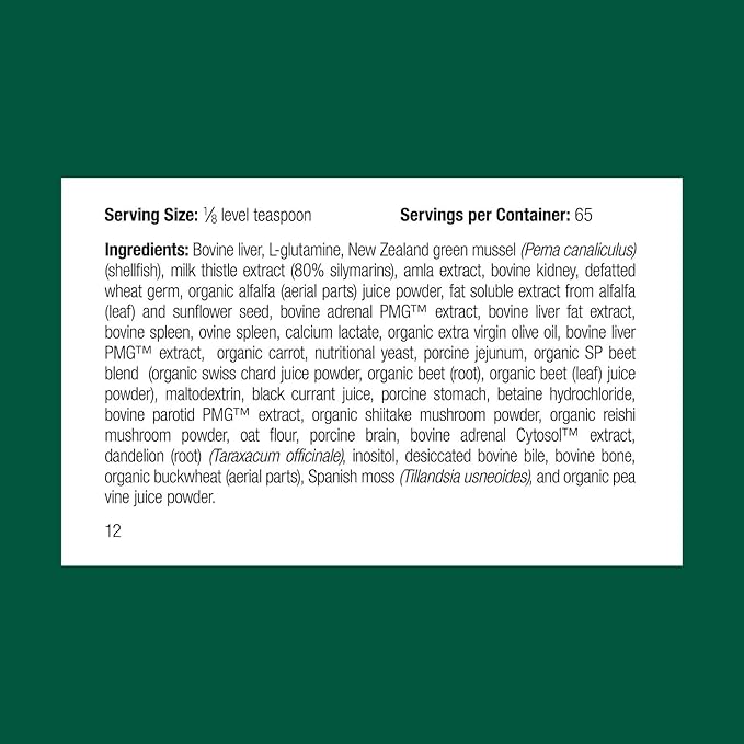 Standard Process Canine Dermal Support - Skin & Adrenal Gland Support Supplement - Comprehensive Skin Health Support Supplement for Dogs - Daily Immune & Liver Support Powder - 30 g