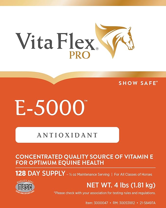 Pro E-5000 Premium Quality Horse Vitamin E, 4 lbs., 128-Day Supply