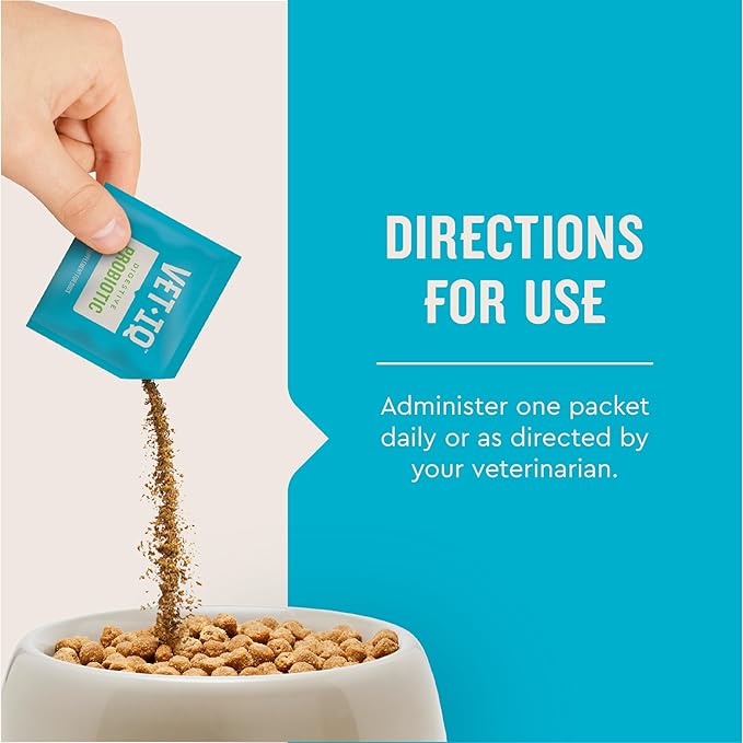 VetIQ Probiotic Powder for Dogs, Compare to Fortiflora Probiotic Powder*, Treats Diarrhea, Digestive Issues, and Food Sensitivity, Chicken Flavored Single Serve Packets, 30 Count