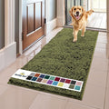 Muddy Mat® Original Dog Door Mat for Muddy Paws, Super Absorbent Microfiber, Non-Slip Washable Pet Rug, Quick Dry Chenille Entryway Carpet, Machine Washable Indoor Outdoor mat, Army Green 24"x60"