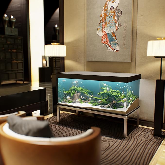 24 in X 48 in. Aquarium Stand | Industrial Style Aluminum Fish Tank Base with Open Frame Design