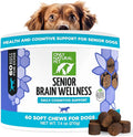 ONLY NATURAL PET Senior Brain Wellness Dog Chews - Small, Medium & Large Breeds, Toothless & Geriatric Dogs, Soft Chicken & Bacon Flavor Snacks, Baked Treats - 60 Count