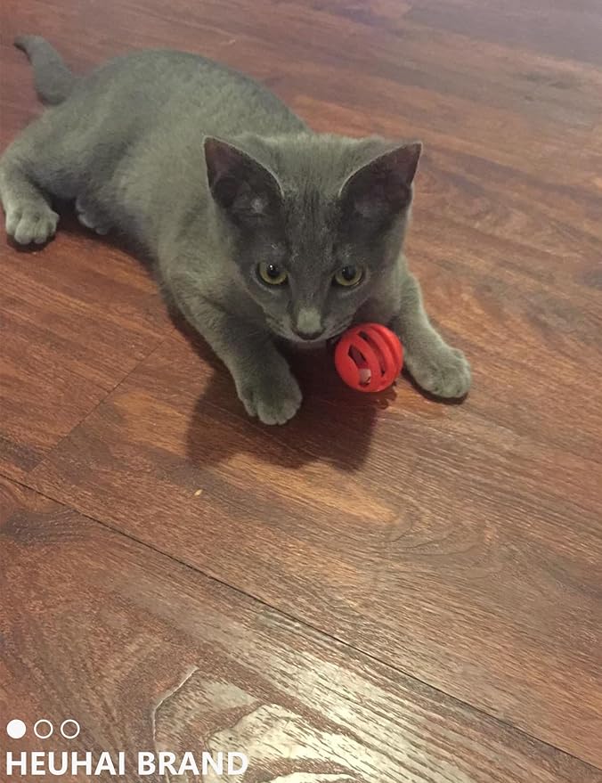 10-Pack Cat Toy Balls with Bell for All Cats, Playtime Paradise (1.5'' - 2.3'', Cat Toys Mega Set)