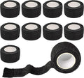 9 Pack 1" x 5 Yards Self Adhesive Bandage Wrap Self Stick Wrap for Ankle, Wrist, Finger, Sports, Breathable Cohesive Vet Tape for Pets (Black)