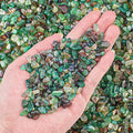 0.5 Lb/230g Green Agate Aquarium Gravel Rocks Crushed Stone Crystal Chips Bulk, Natural Crystal Quartz Stone Pebbles Irregular for Aquarium, Vase Fillers, Succulent Plants Decor - 5-7mm