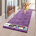 Muddy Mat® Original Dog Door Mat for Muddy Paws, Super Absorbent Microfiber, Non-Slip Washable Pet Rug, Quick Dry Chenille Entryway Carpet, Machine Washable Indoor Outdoor mat, Purple 24"x60"