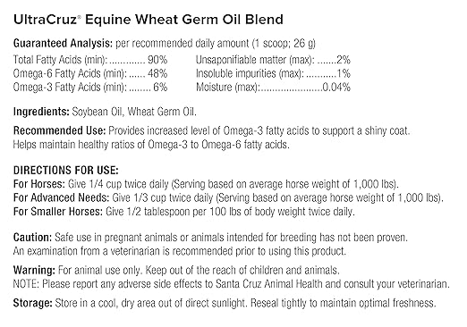 UltraCruz® Equine Wheat Germ Oil Blend, 1 Gallon